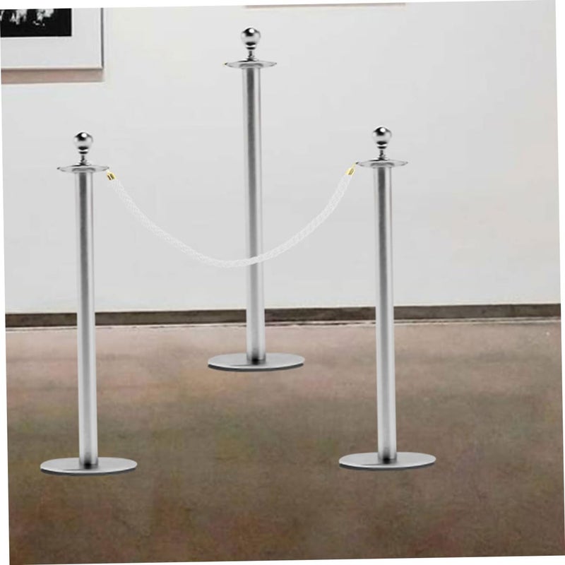White Crowd Control Stanchion Ropes 1m Safety Queue Barrier For Theaters Hotels Restaurants - Image 5